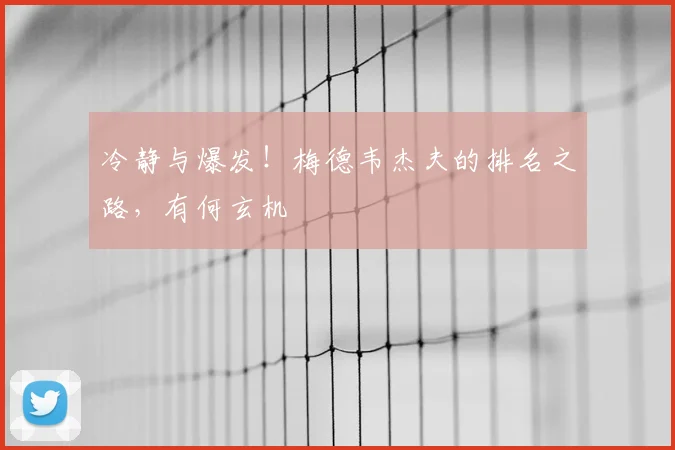 冷静与爆发！梅德韦杰夫的排名之路，有何玄机